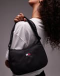 [Tommy Jeans] Tommy Jeans essential nylon shoulder bag in black One Size BLACK