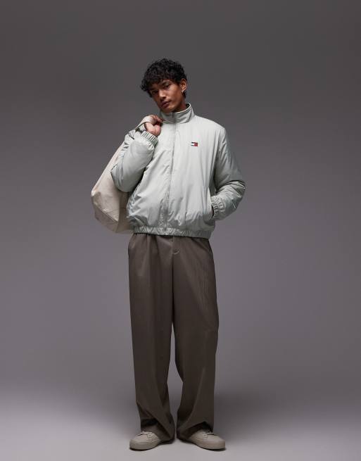 Tommy Jeans essential padded jacket in sage green, 3 of 4