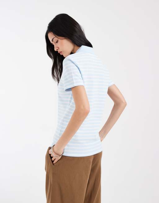 Tommy Jeans - Essential - Polo slim blu a righe, 4 di 4