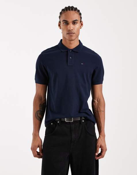 Tommy Jeans - Essential - Poloshirt in marineblauw - view 1