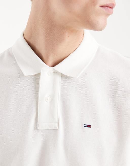 Tommy Jeans - Essential - Poloshirt in wit, 5 van 5