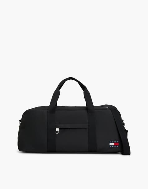Tommy Jeans Essential repeat logo duffel bag in black - view 1
