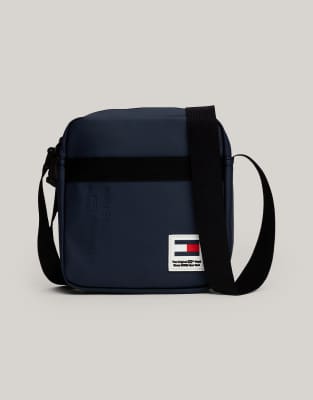 Tommy Jeans Essential Repeat Logo Strap Reporter Bag in Multi