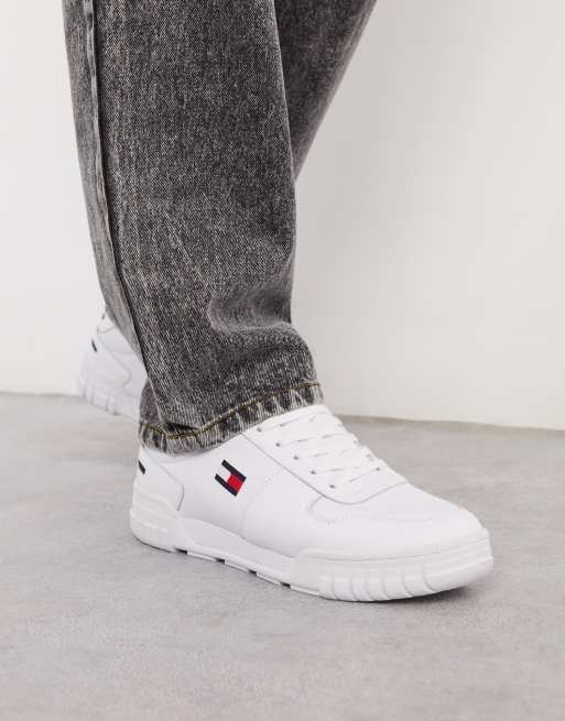 tommy jeans essential leather sneaker