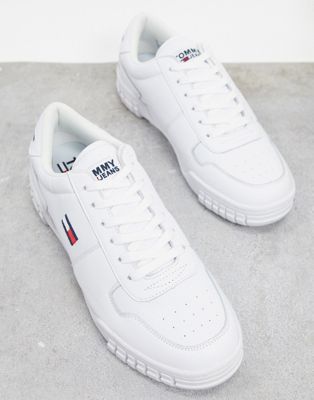 white retro trainers