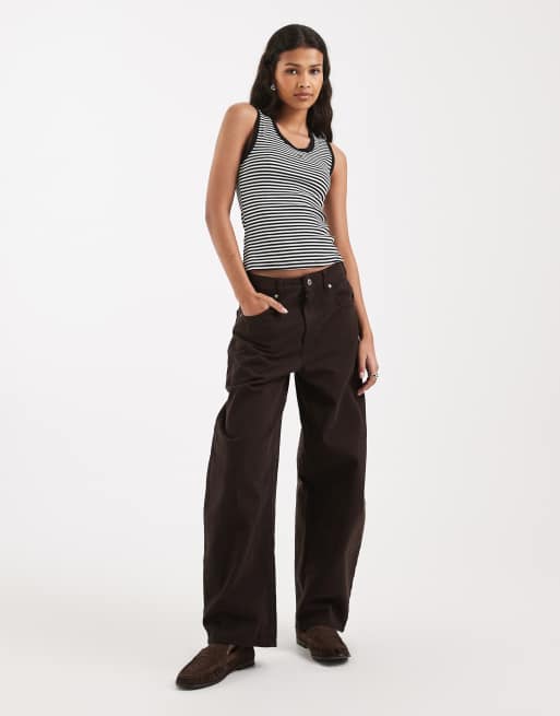 Tommy Jeans Essential rib vest in black stripe, 2 of 4
