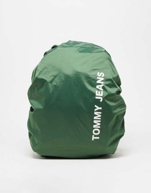 Tommy Jeans – Essential – Rucksack-Regenschutz in Grün