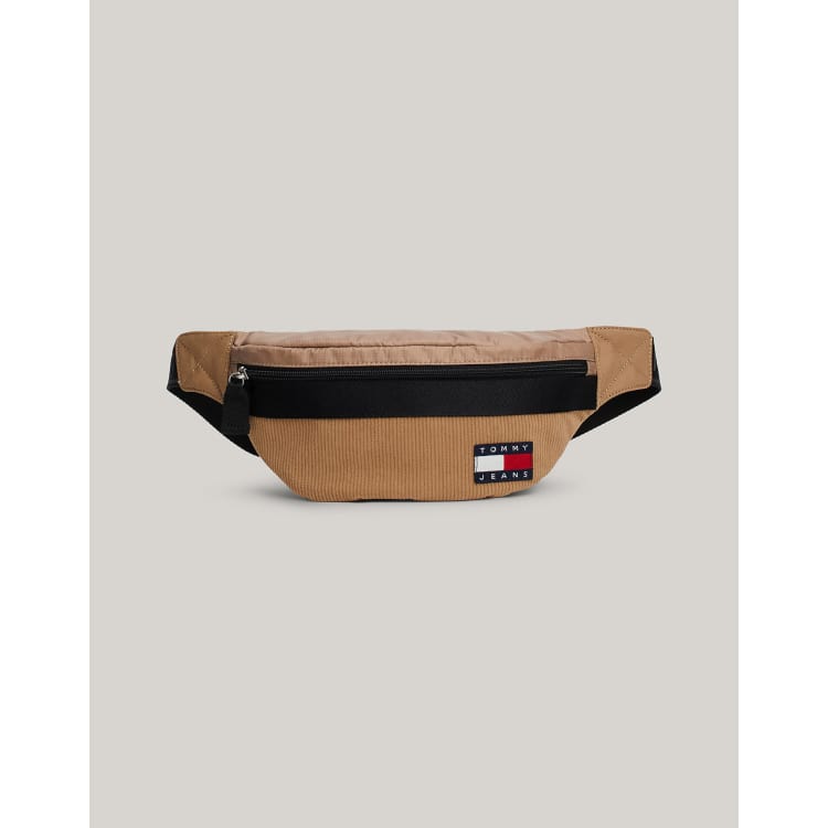 Tommy Jeans Essential Sac banane color block en velours cotele avec logo Multicolore ASOS