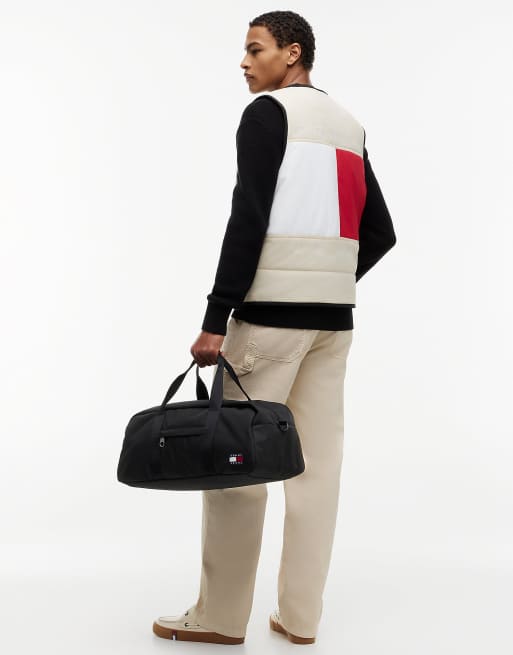 Tommy Jeans - Essential - Sac polochon à logo répété - Noir, 2 de 5