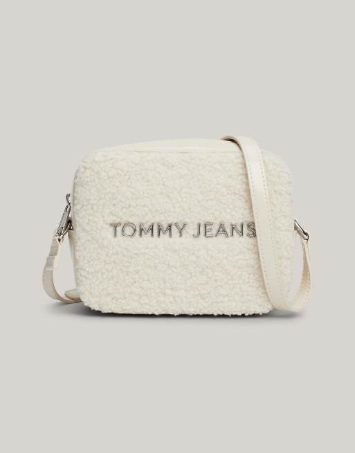 Tommy Jeans Essential Sherpa Camera Bag in White ASOS