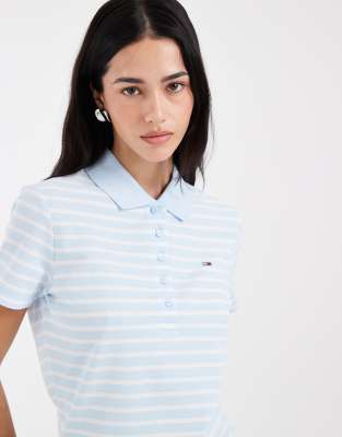 Tommy Jeans Essential Slim Fit Polo Shirt In Multi