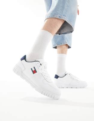 Tommy Jeans - Essential - Sneakers bianche con suola cupsole