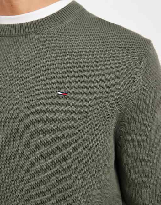 Tommy Jeans essential sweater in dark green, 5 of 5