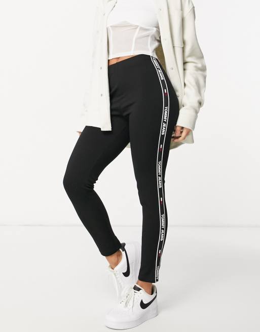 Tommy Jeans essential tape legging in black