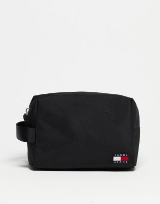 Tommy Jeans essential daily nylon washbag in black - ASOS Price Checker