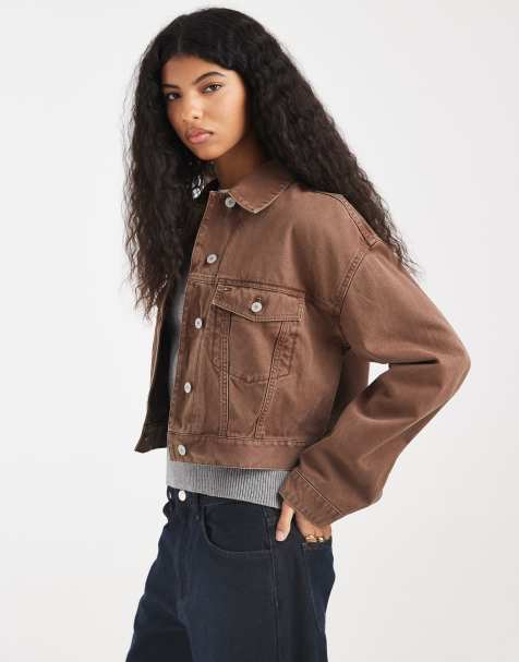 Tommy Jeans – Essential – Trucker-Jacke in Braun - view 1