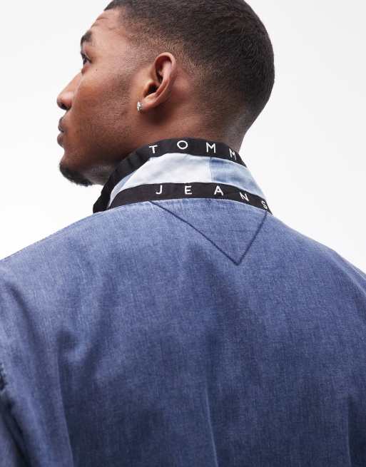 Tommy Jeans - Essential - Veste en jean avec col - Bleu moyen délavé, 2 de 4