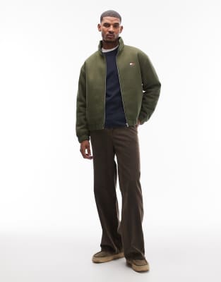 Tommy Jeans Essential Wool Padded Jacket In Green