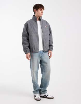 Tommy Jeans Essential Wool Padded Jacket In Brown