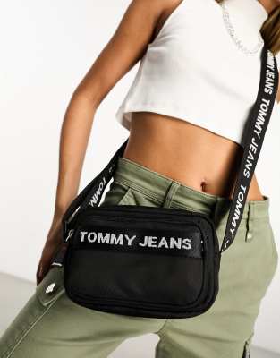 Tommy Jeans Essentials Crossover Bag In Black | ASOS