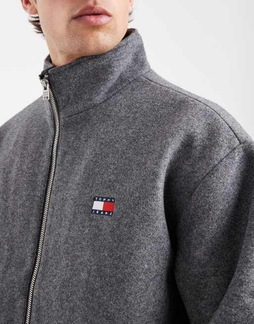 Tommy Jeans - Essentials - Gewatteerd jack van wol in grijs, 5 van 5