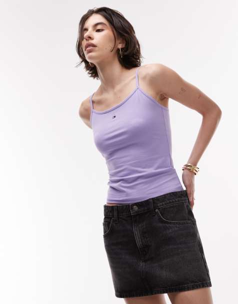 Tommy Jeans essential strappy top in lilac