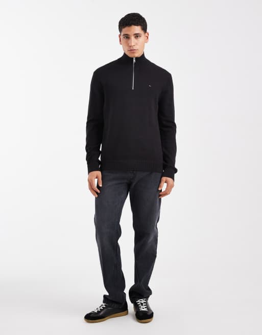 Tommy Jeans - Essentials - Sort trøje med 1/4-lynlås, 2 af 5