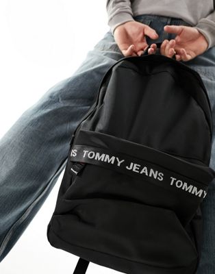 Tommy Jeans essential dome backpack in black - ASOS Price Checker