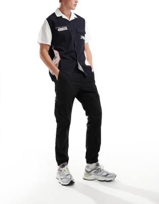 Ethan - Cargohose in Schwarz Schwarz W32 L34
