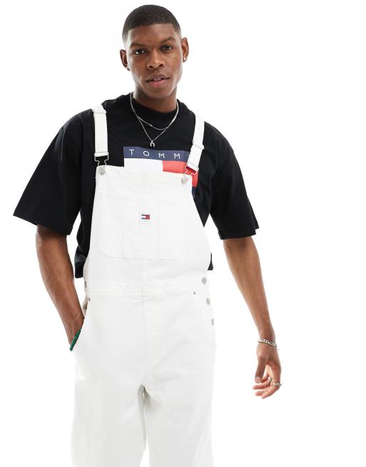 Tommy Jeans – Ethan – Latzhose in Weiß, 3 von 4