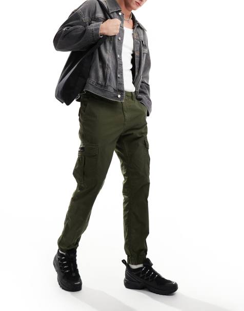 Tommy Jeans – Ethan – Mörkt kakifärgade cargobyxor - view 1