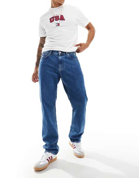 Tommy Jeans – Ethan – Niebieskie luźne jeansy z prostymi nogawkami - view 1