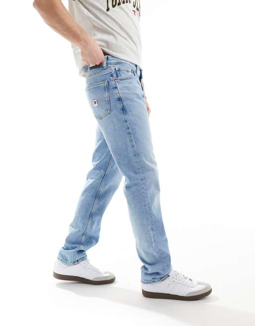 Tommy Jeans - Ethan - Ruimvallende jeans met rechte pasvorm in lichte wassing