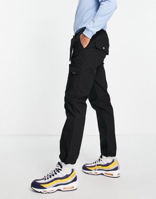 Tommy Jeans Ethan tab belt multipocket ripstop trousers in black - ASOS Price Checker