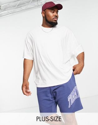 Tommy Jeans exclusive collegiate capsule Big & Tall cotton sweat shorts in blue - MBLUE