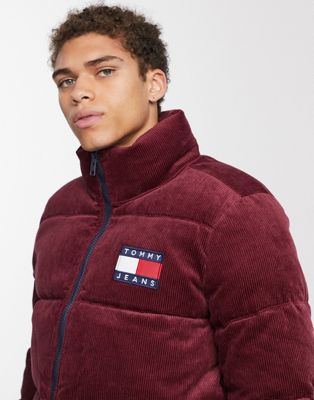 tommy jeans cord padded jacket