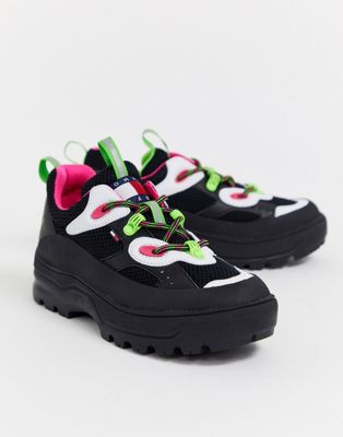 Tommy Jeans - Expedition - Schoen met neon rand-Zwart
