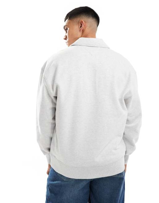 Tommy Jeans – Explorer Luxe – Szara bluza z zamkiem pod szyją i logo, 4 z 4