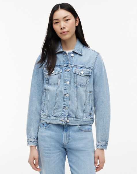 Tommy Jeans Faded denim trucker jacket in light blue - view 1