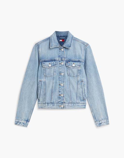 Tommy Jeans Faded denim trucker jacket in light blue, 5 of 6