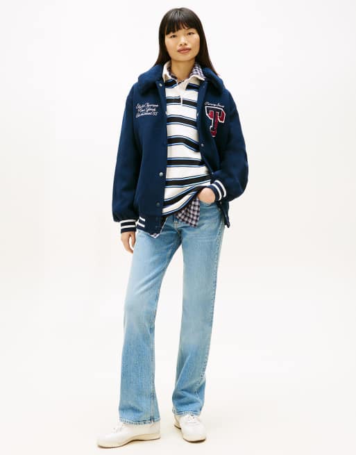 Tommy Jeans Faded mid rise bootcut jeans in blue
