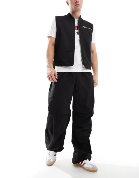 Tommy Jeans – Fallschirmhose aus Nylon in Schwarz - view 1
