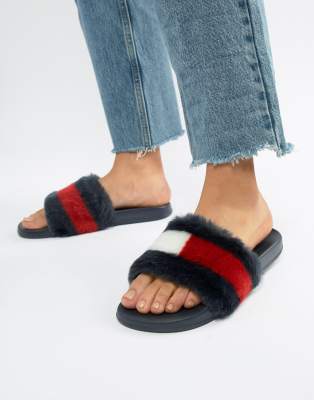 tommy fur slides