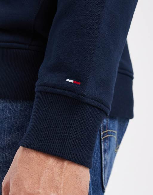Tommy Jeans - Felpa con cappuccio blu navy con grafica logo sfumata al centro , 5 di 5