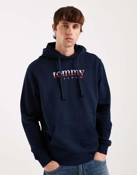 Tommy Jeans - Felpa con cappuccio blu navy con logo - view 1