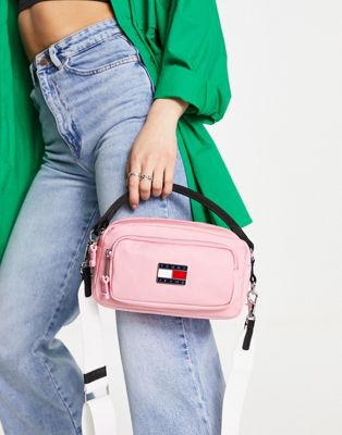 Tommy Jeans festival crossbody bag in pink - ASOS Price Checker