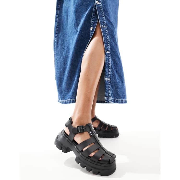   JEANS★FISHERMAN SANDALS★BLACK Tommy Jeans Fisherman Sandals in Black | ASOS