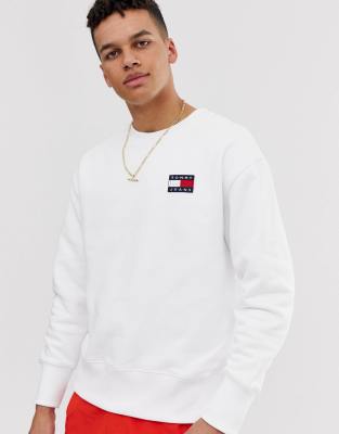 tommy badge crew sweatshirt