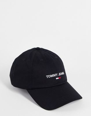 Tommy Jeans flag cap in black