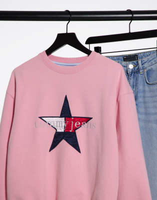 pink tommy jeans jumper